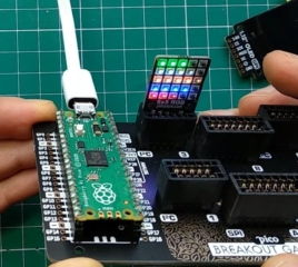 RGB LED 5x5 Matrix - as pedal display RGB LED Matrix showing 5 different colours to demonstrate displaying levels