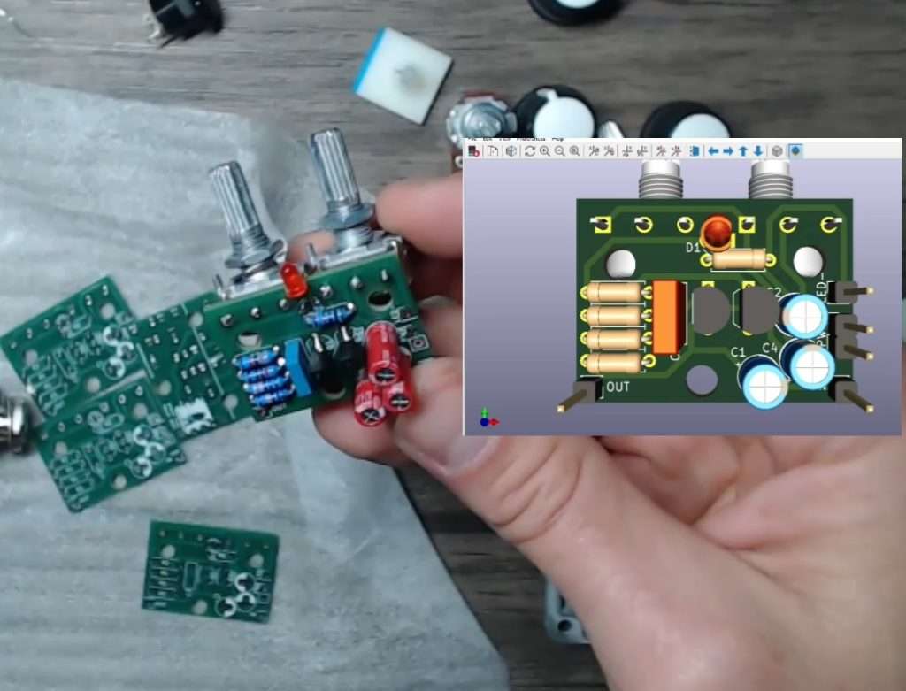 Photo comparison between actual board and 3D render